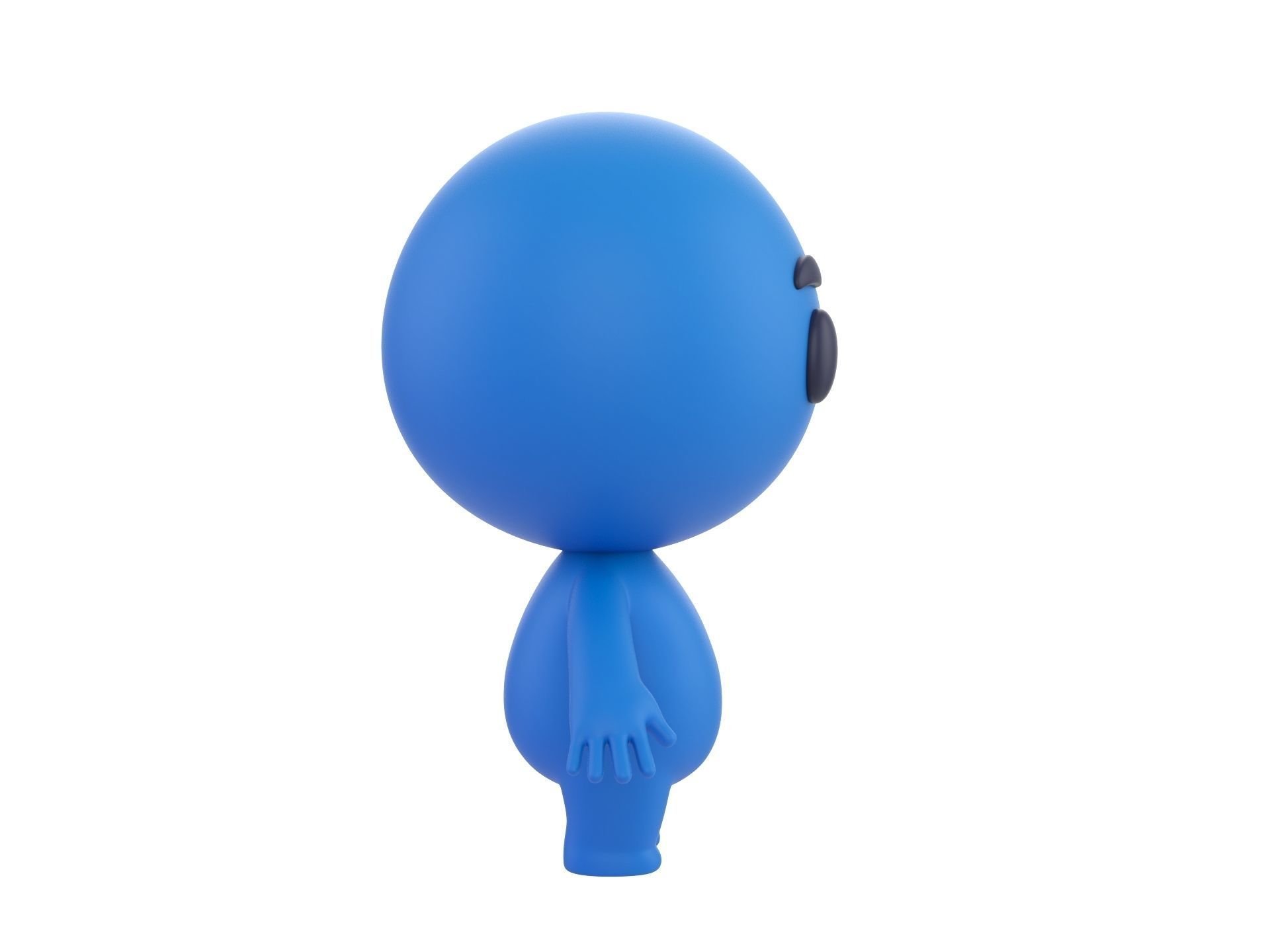 Character074 Blue Guy 3D model_3