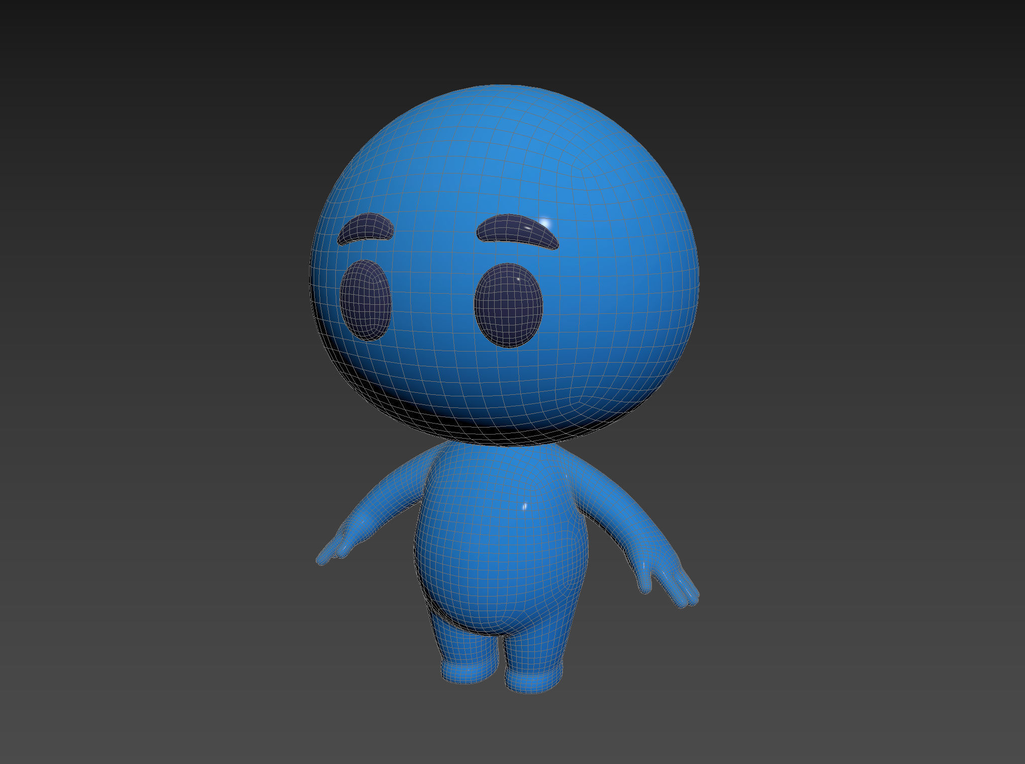 Character074 Blue Guy 3D model_14