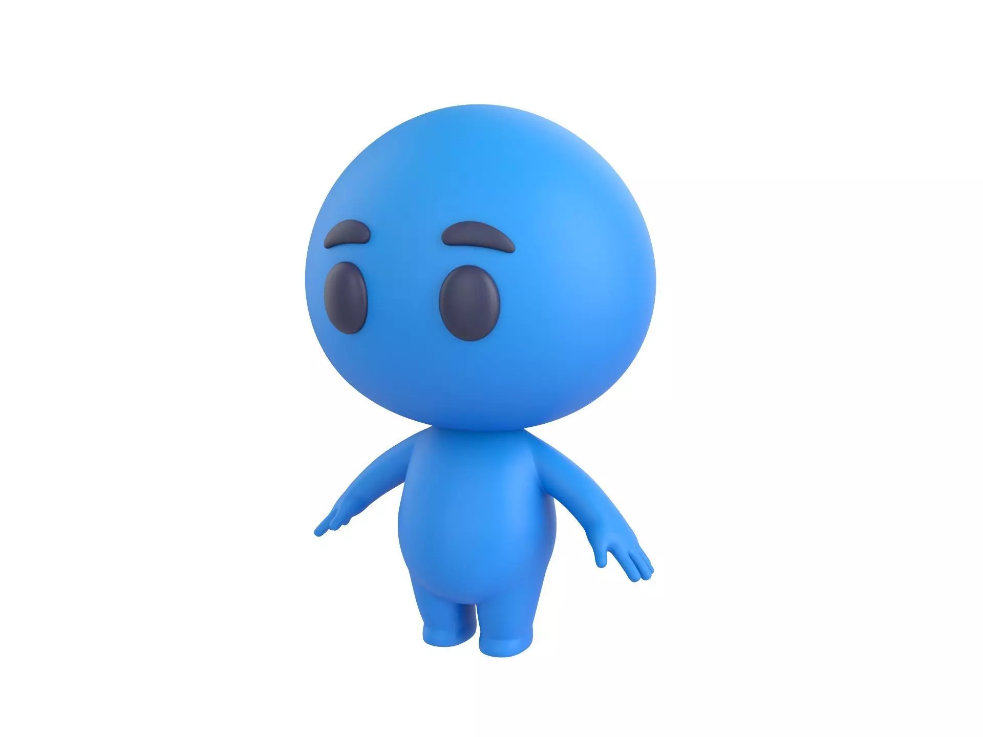 Character074 Blue Guy 3D model_0