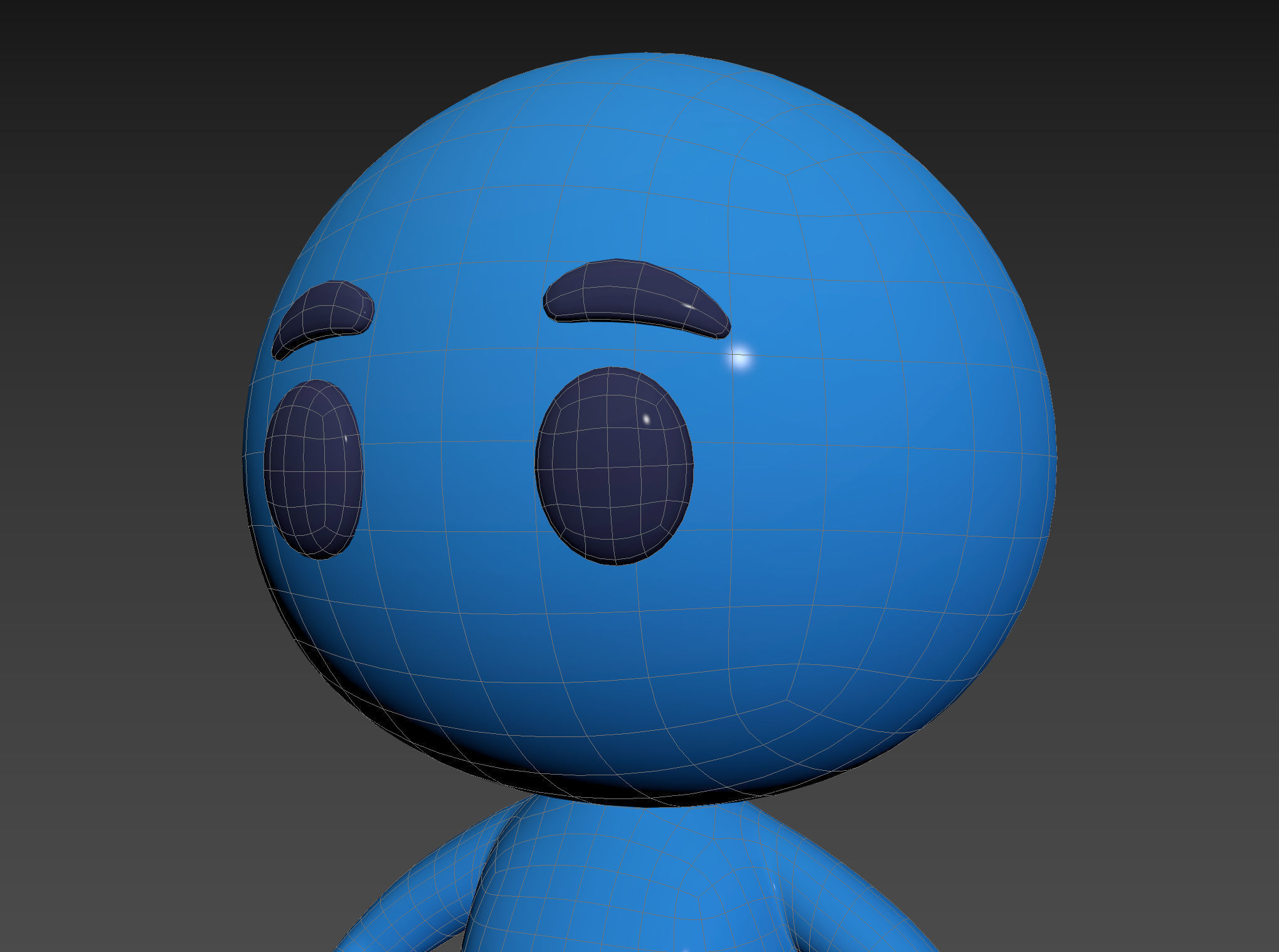 Character074 Blue Guy 3D model_23