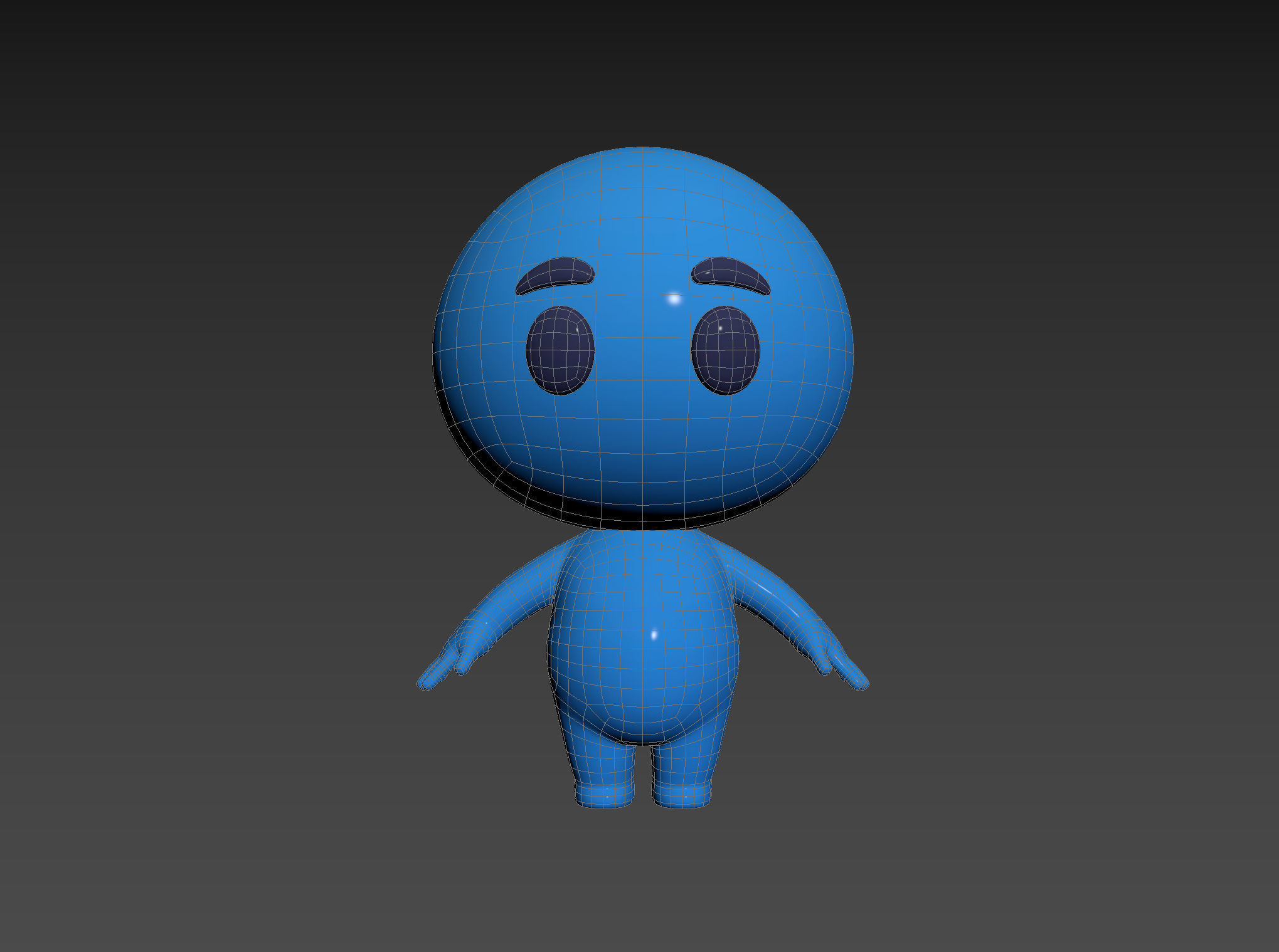 Character074 Blue Guy 3D model_16