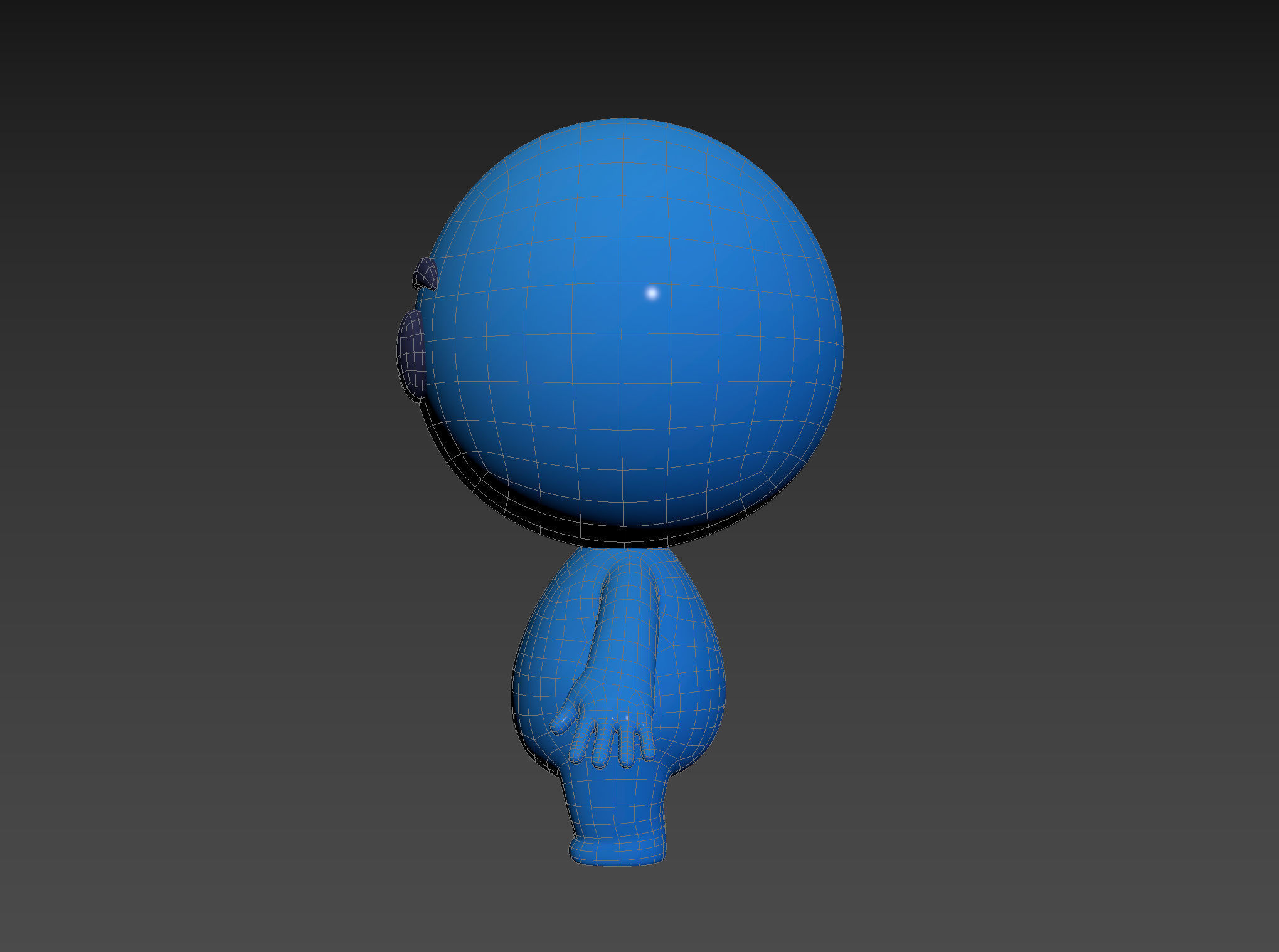 Character074 Blue Guy 3D model_22