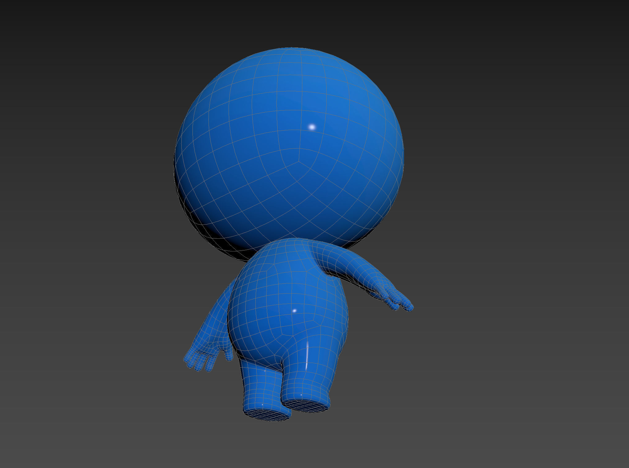 Character074 Blue Guy 3D model_19
