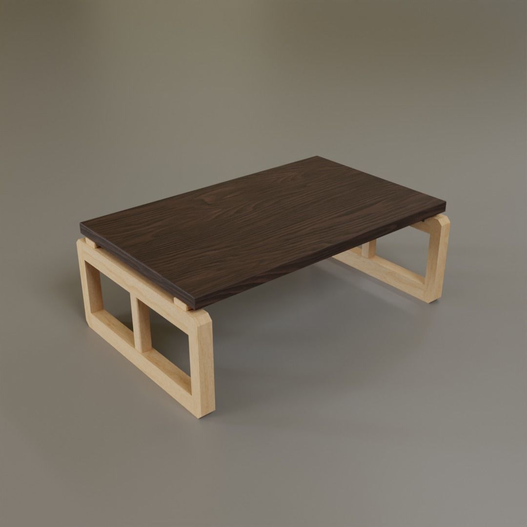 Low Coffee Table Low-poly 3D model_24