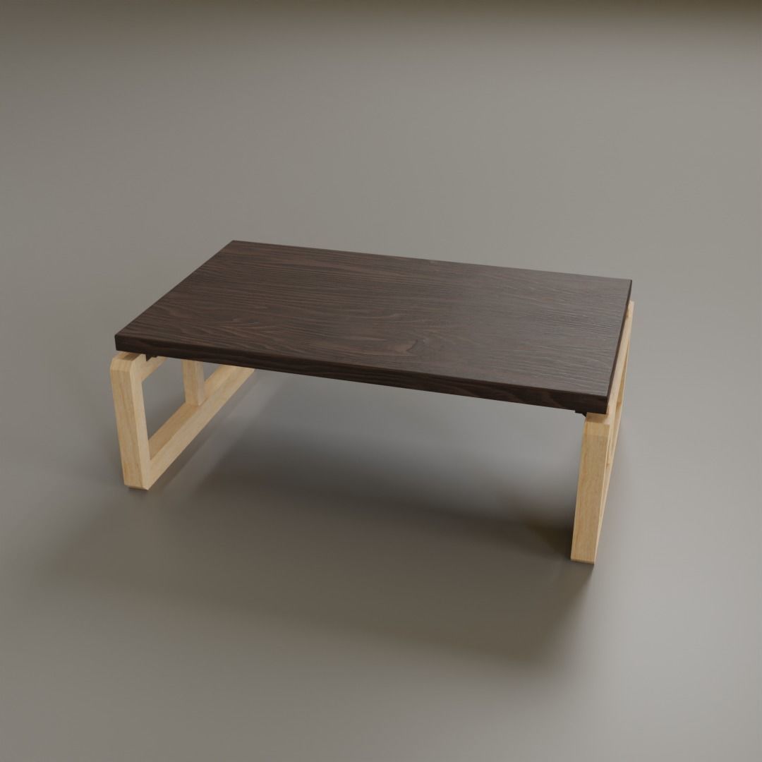 Low Coffee Table Low-poly 3D model_34