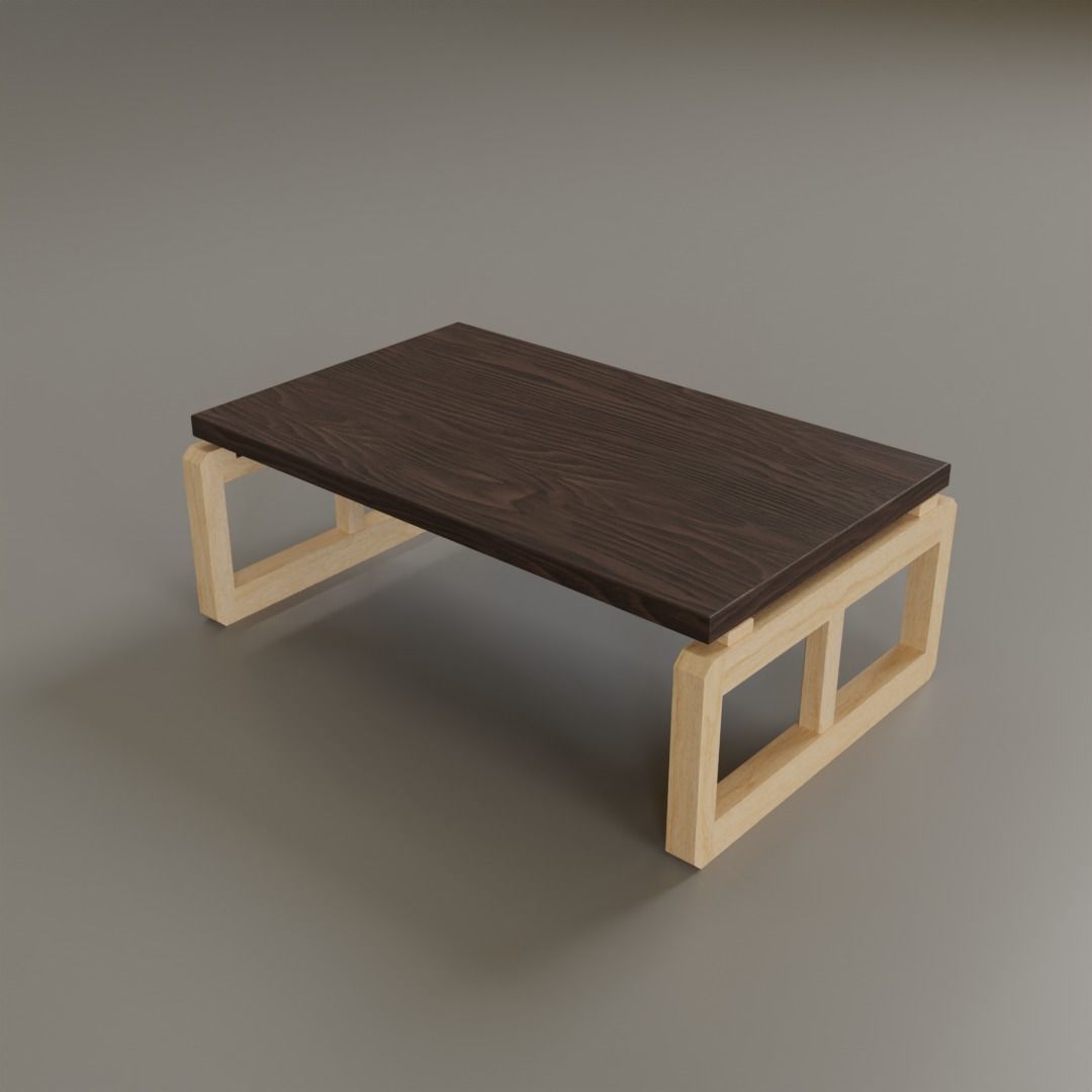 Low Coffee Table Low-poly 3D model_32