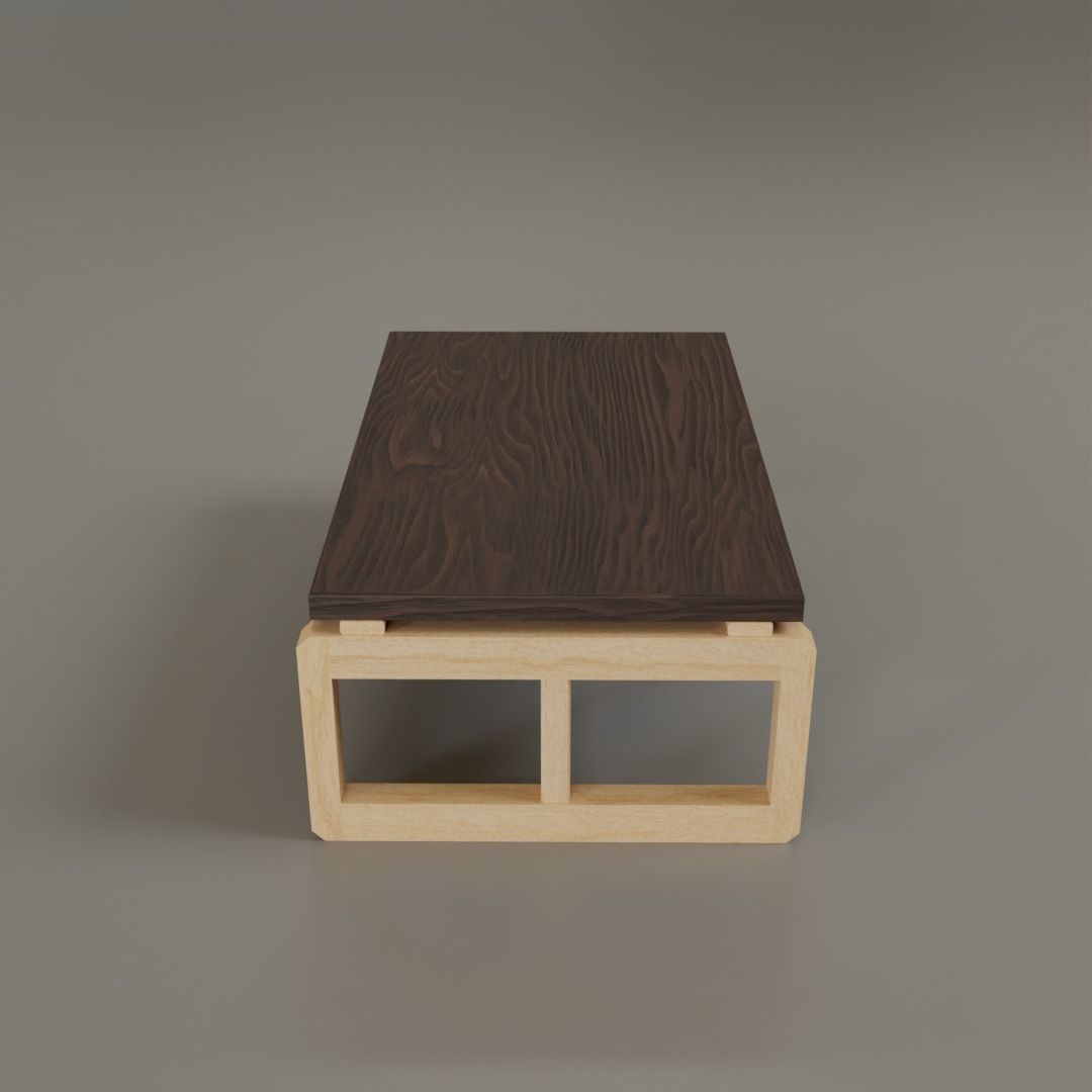 Low Coffee Table Low-poly 3D model_28