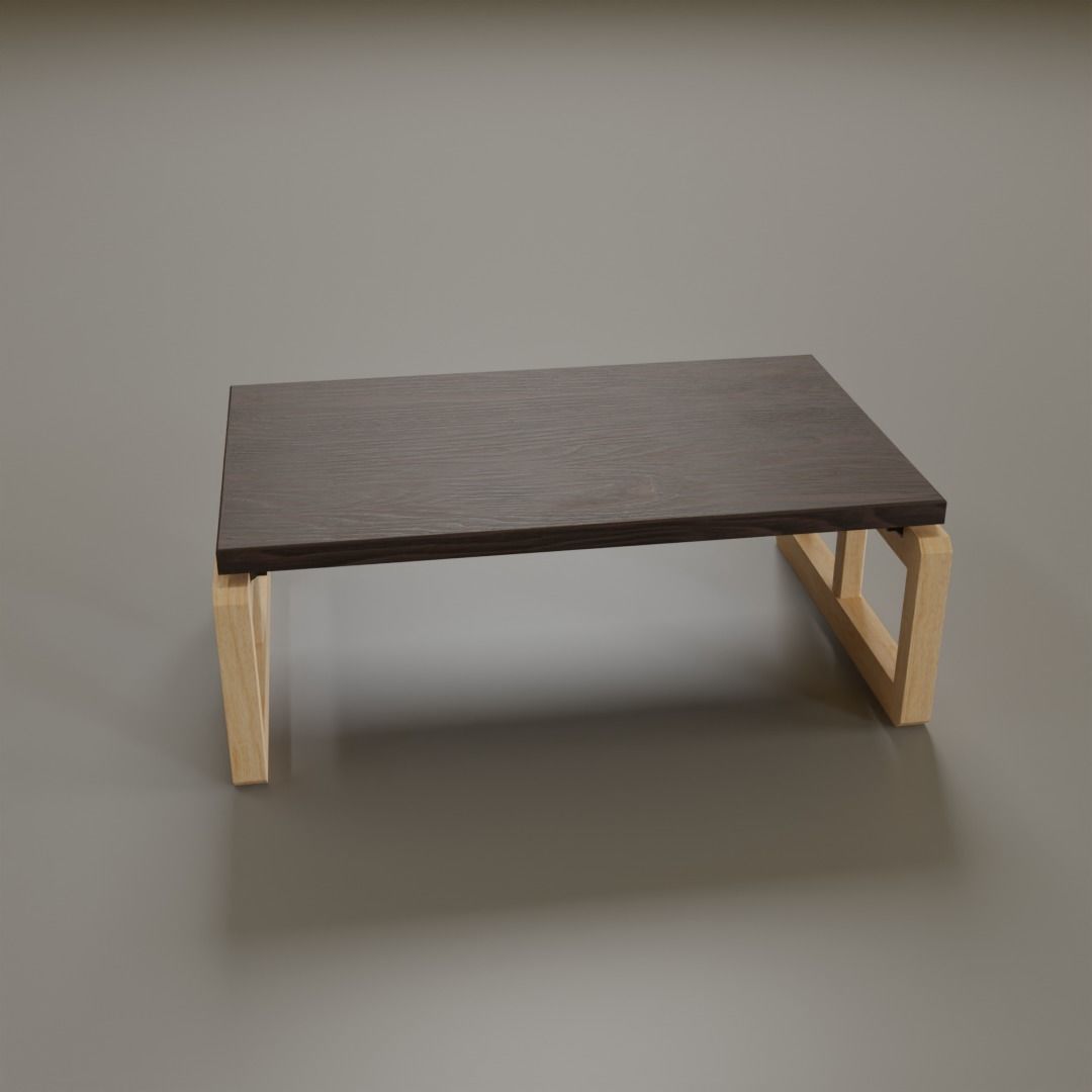 Low Coffee Table Low-poly 3D model_36