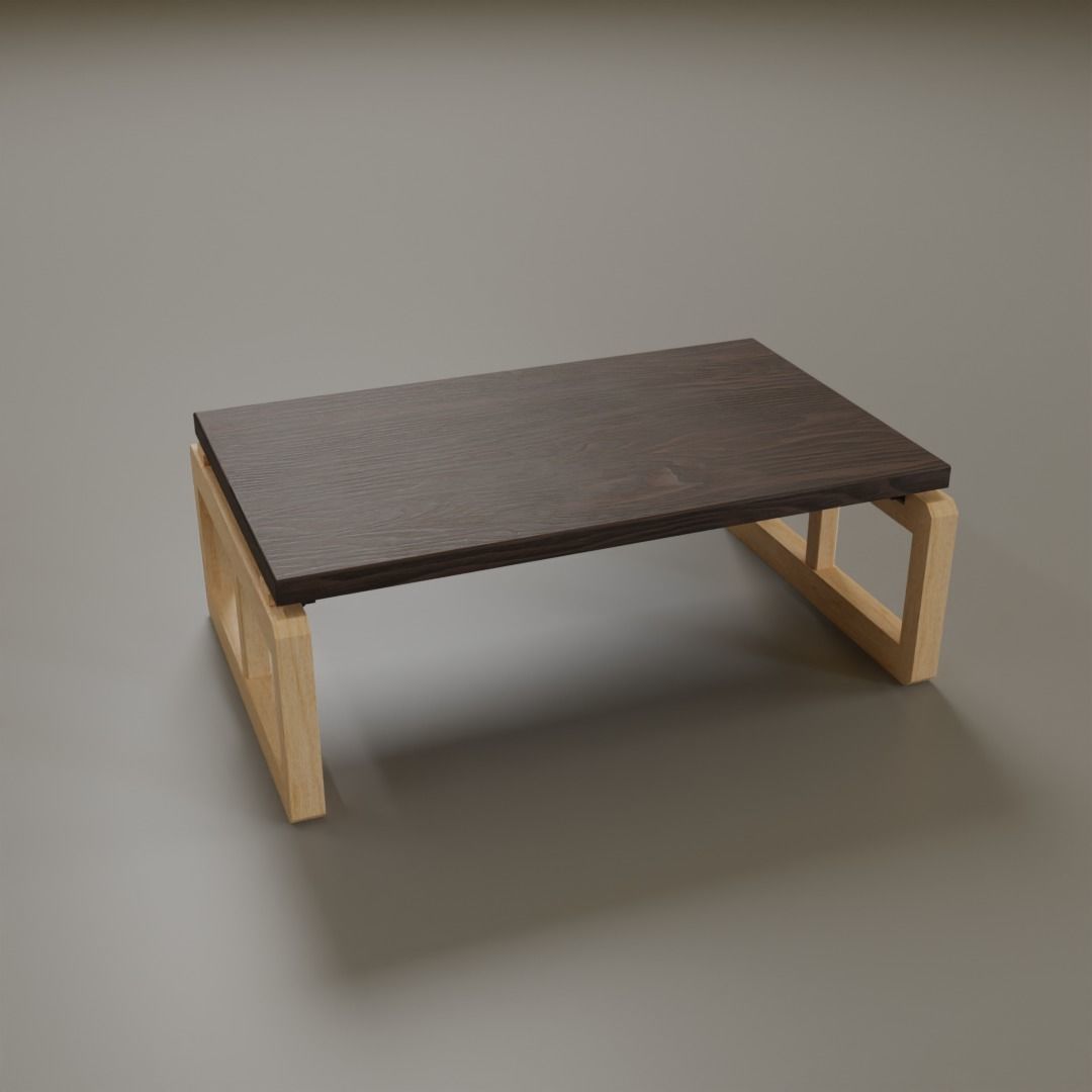 Low Coffee Table Low-poly 3D model_37