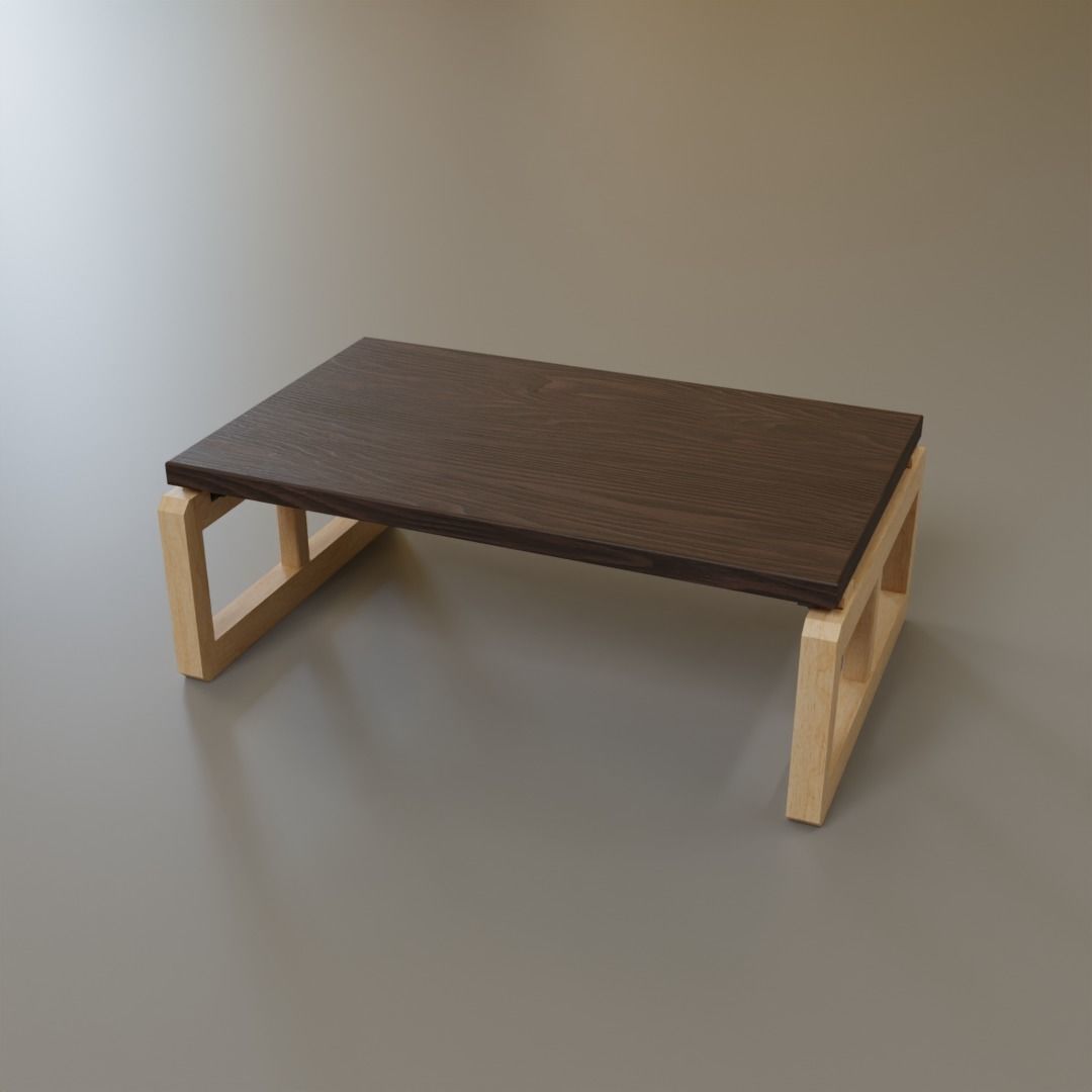 Low Coffee Table Low-poly 3D model_19