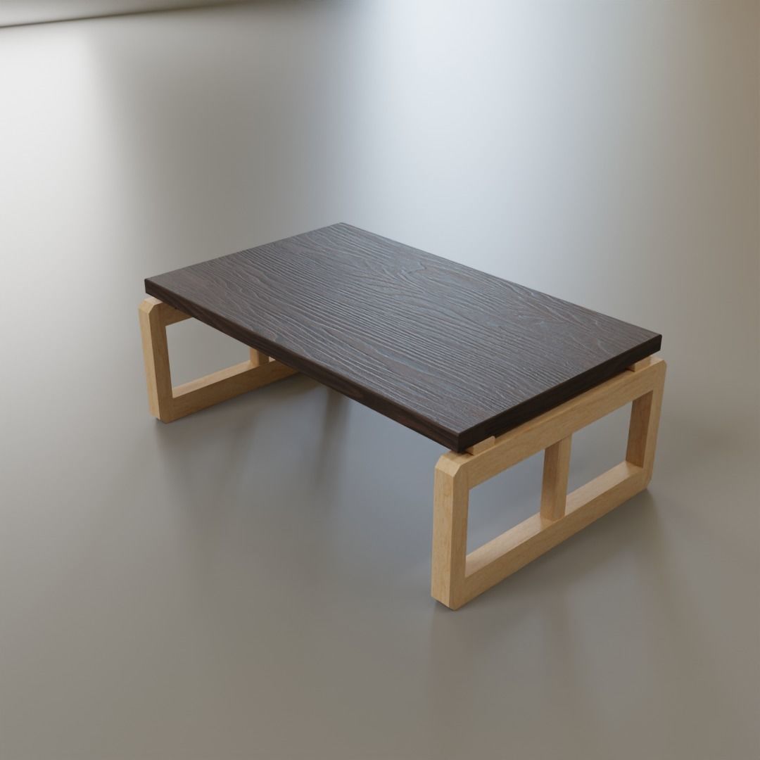 Low Coffee Table Low-poly 3D model_17