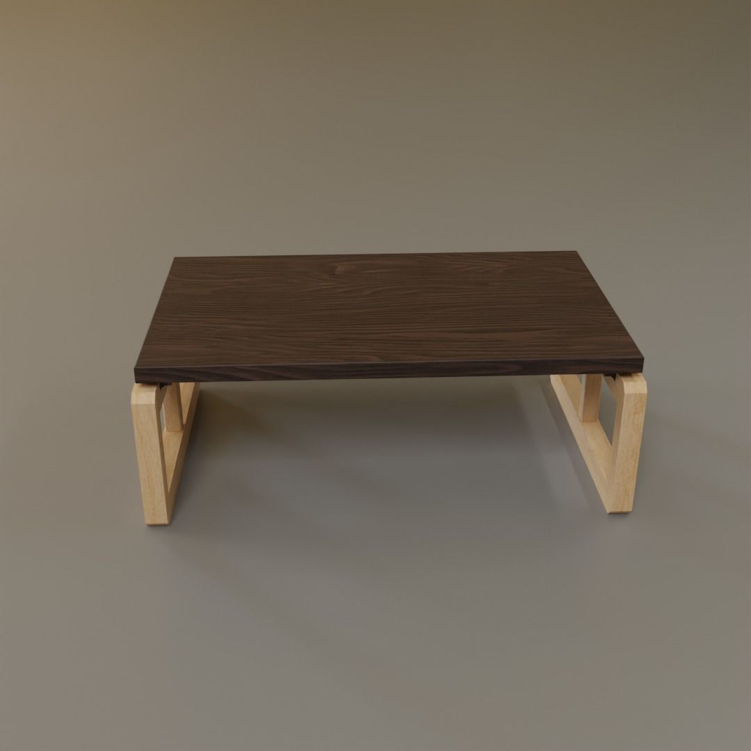 Low Coffee Table Low-poly 3D model_21