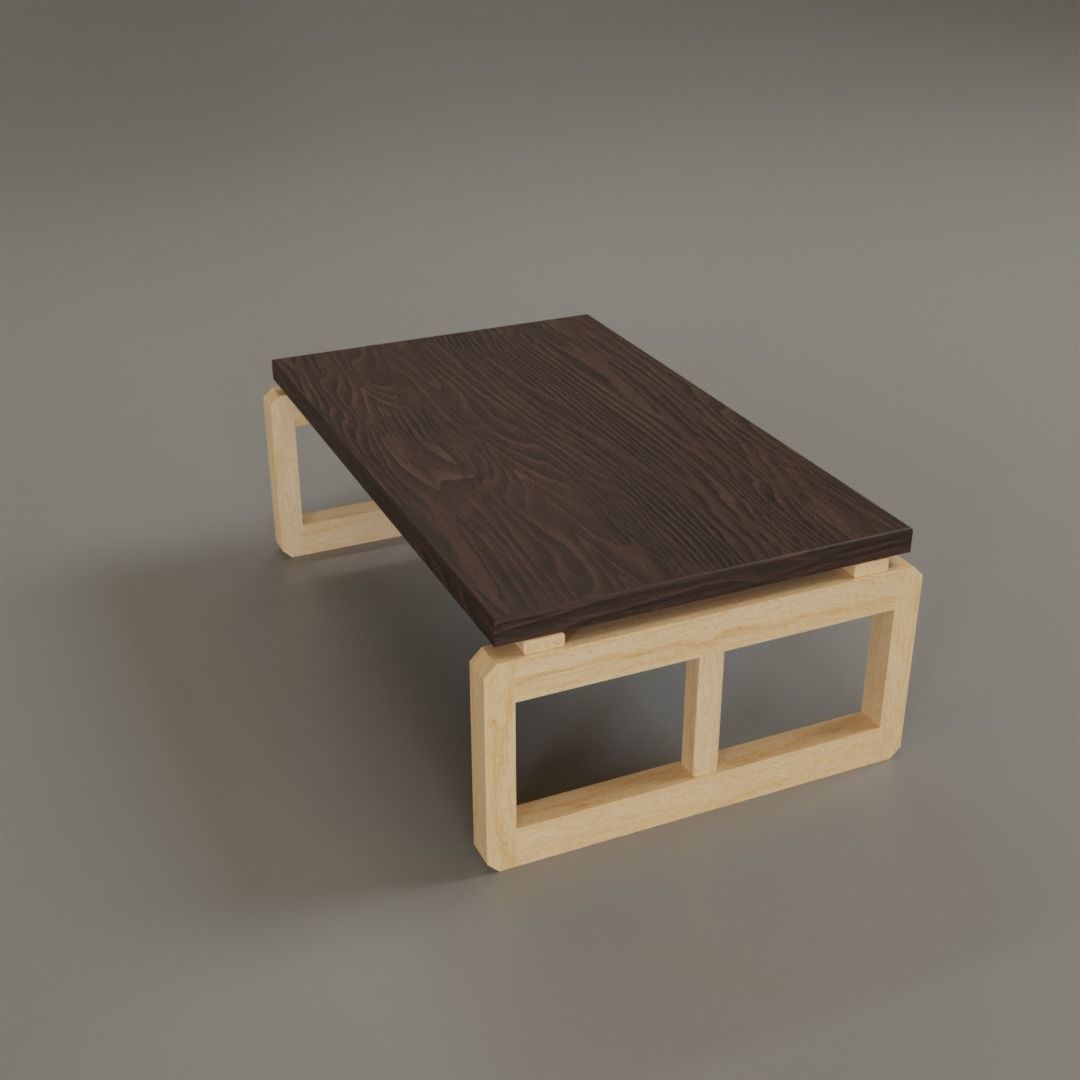 Low Coffee Table Low-poly 3D model_30