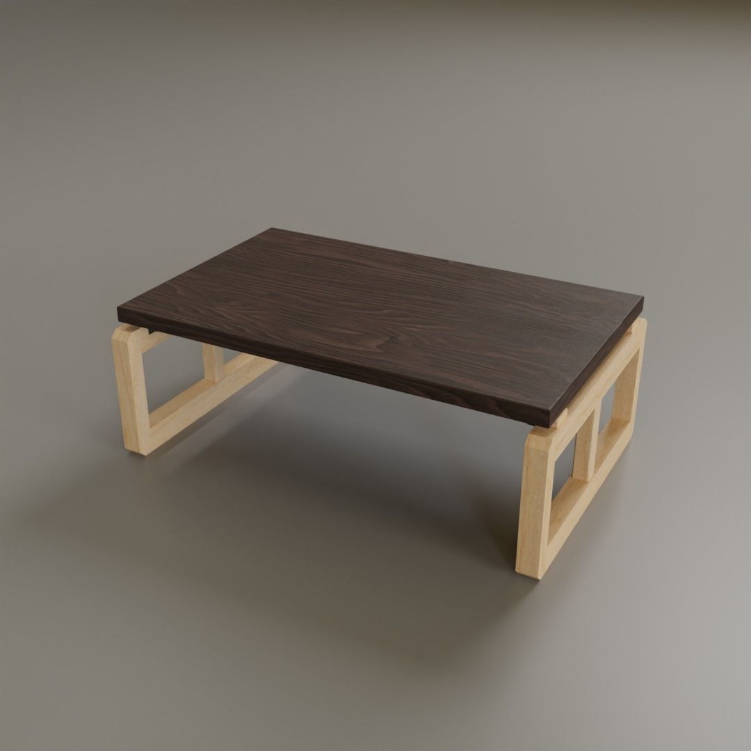 Low Coffee Table Low-poly 3D model_33