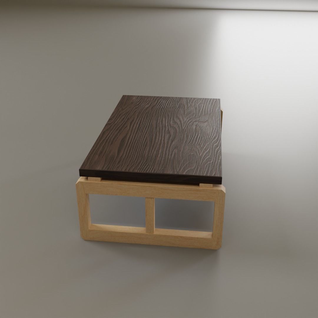 Low Coffee Table Low-poly 3D model_13