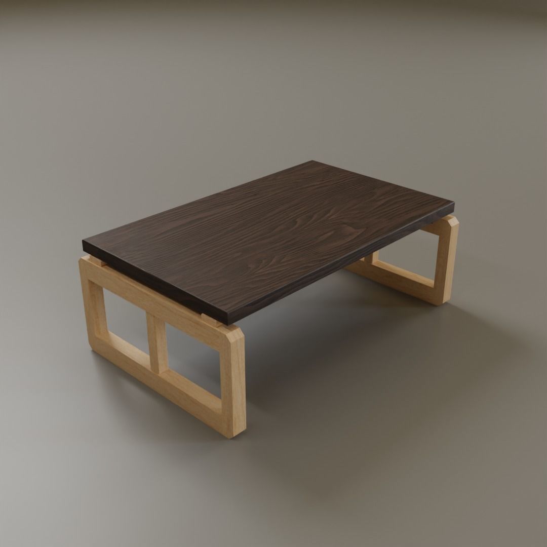 Low Coffee Table Low-poly 3D model_39
