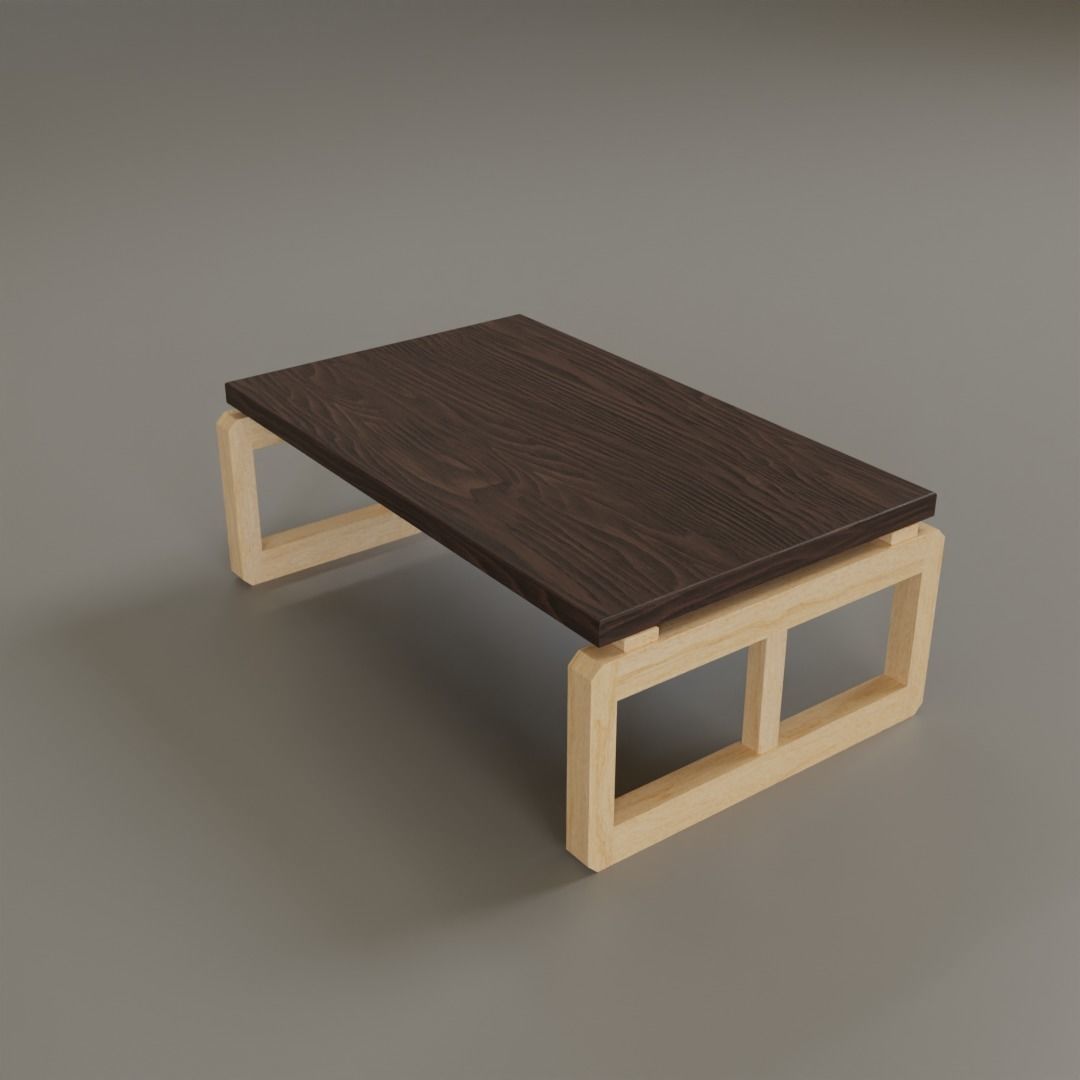 Low Coffee Table Low-poly 3D model_31
