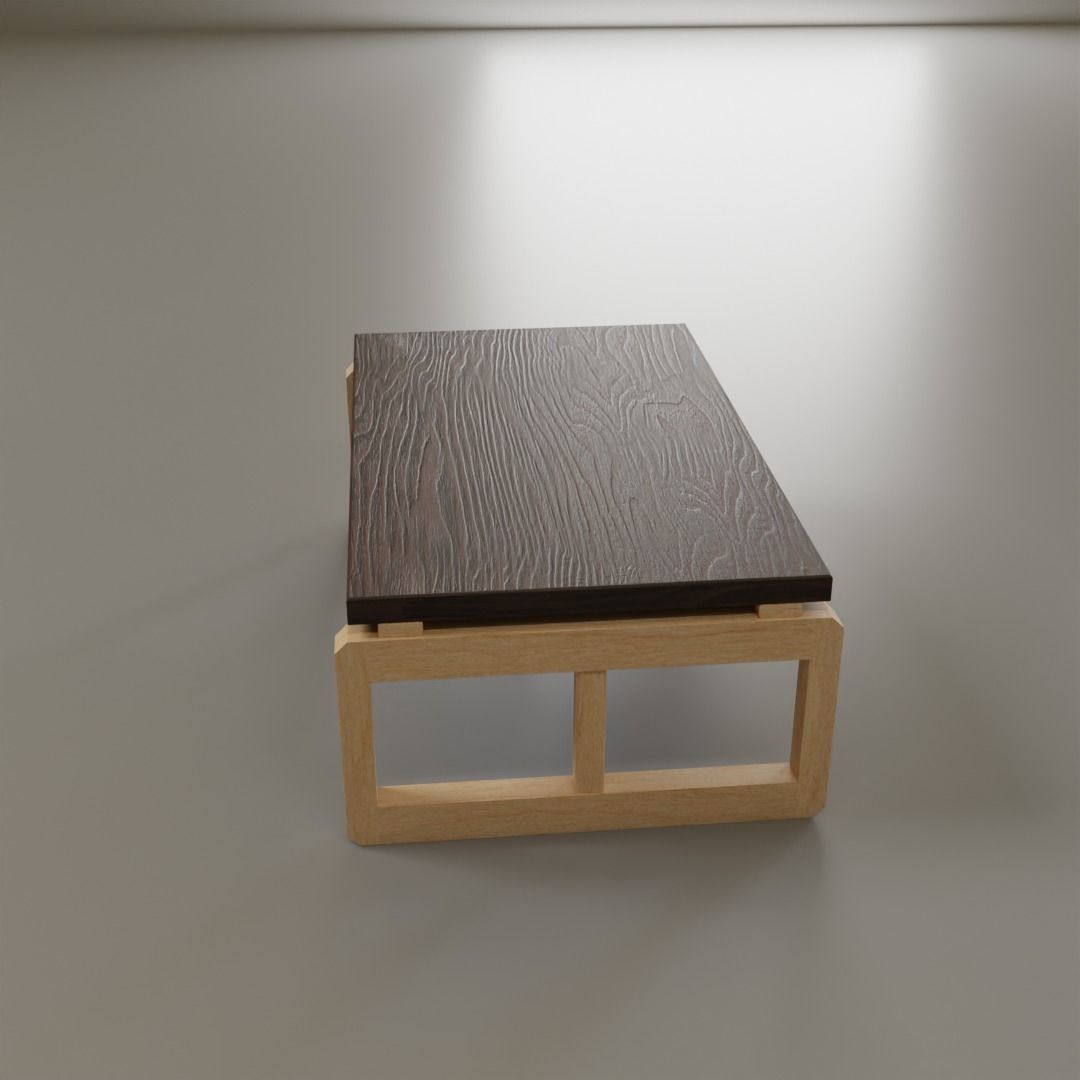 Low Coffee Table Low-poly 3D model_14