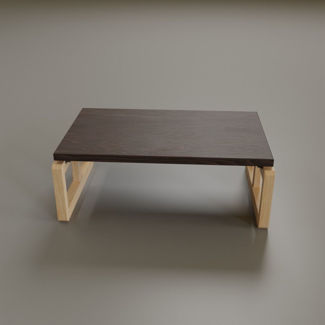 Low Coffee Table Low-poly 3D model_35