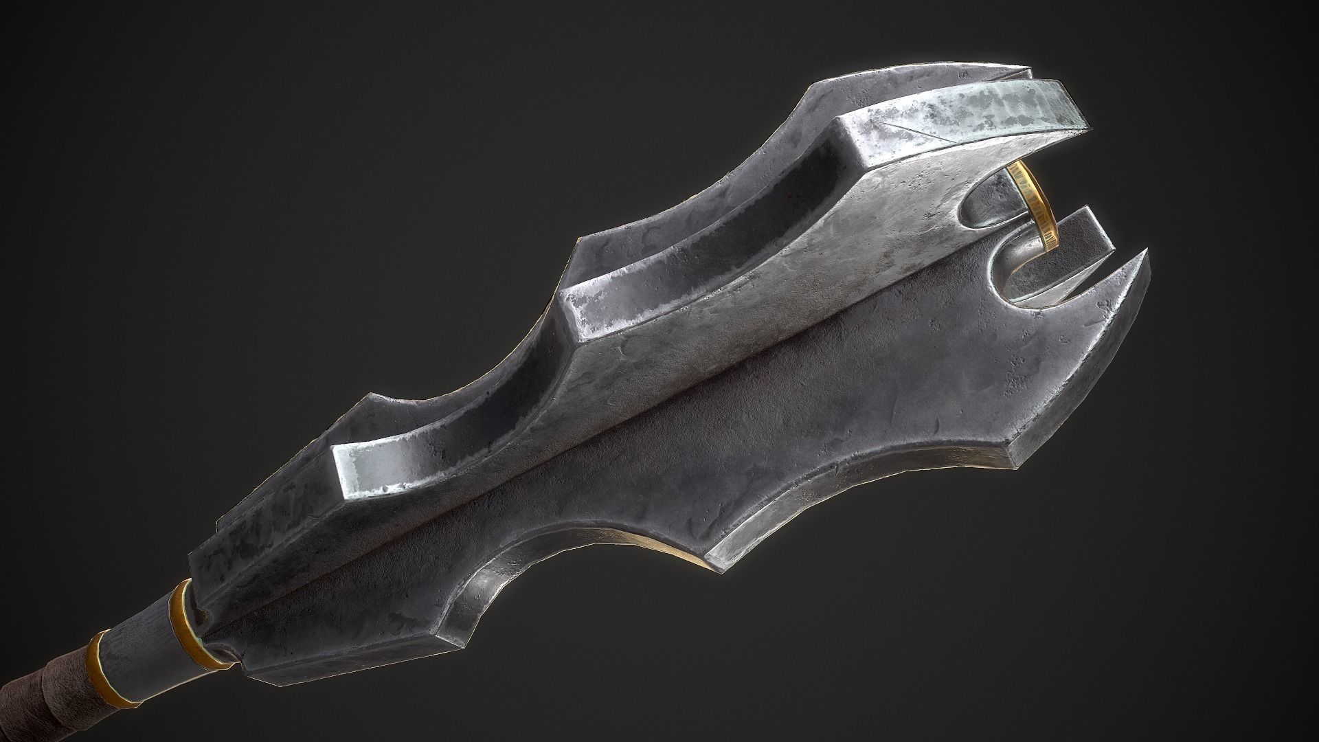 Mace 16 Low-poly 3D model_6