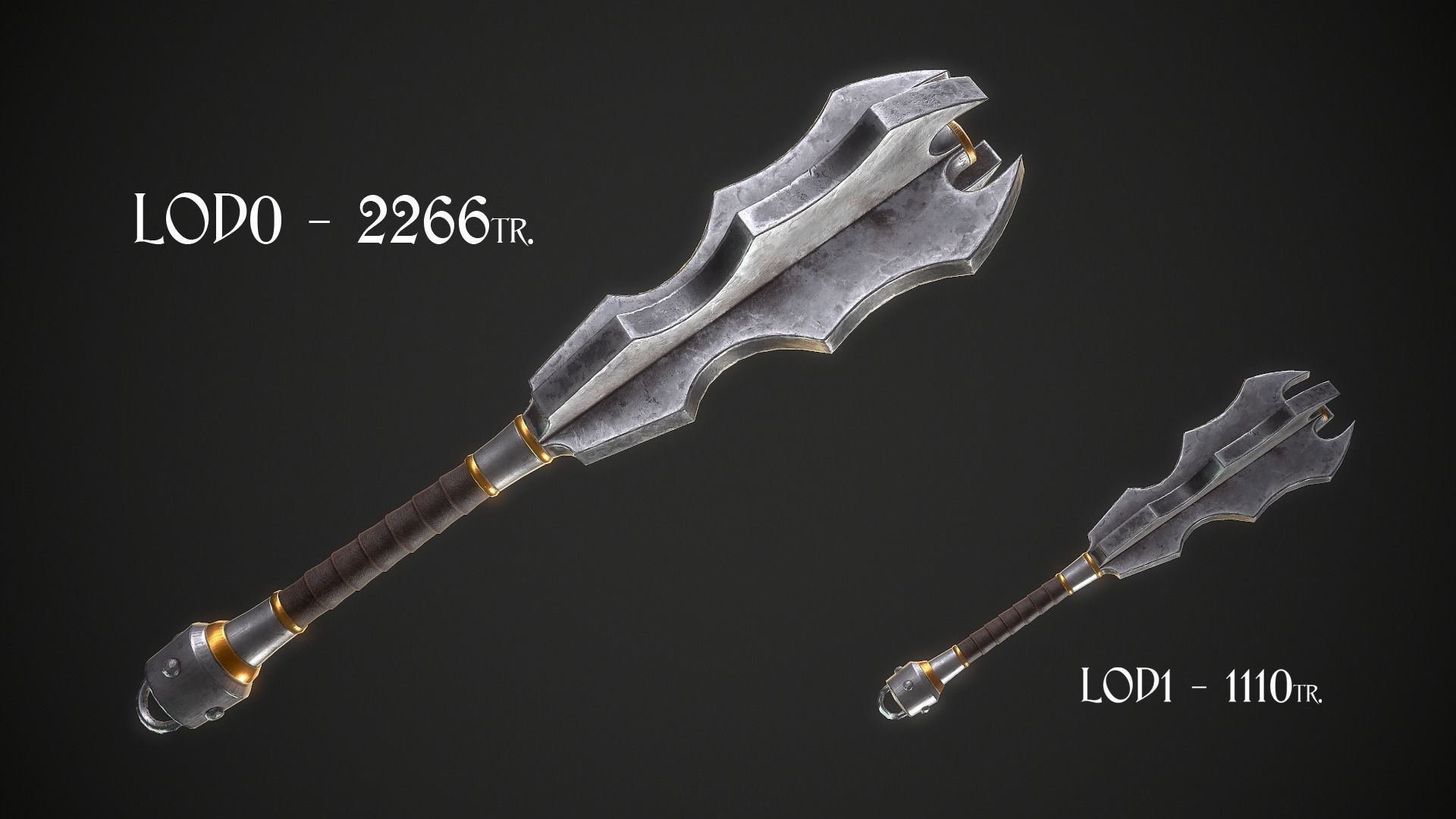 Mace 16 Low-poly 3D model_1