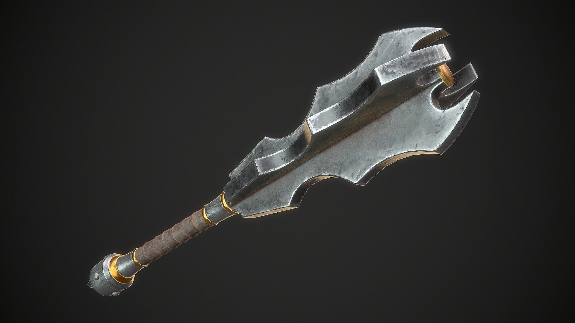 Mace 16 Low-poly 3D model_4