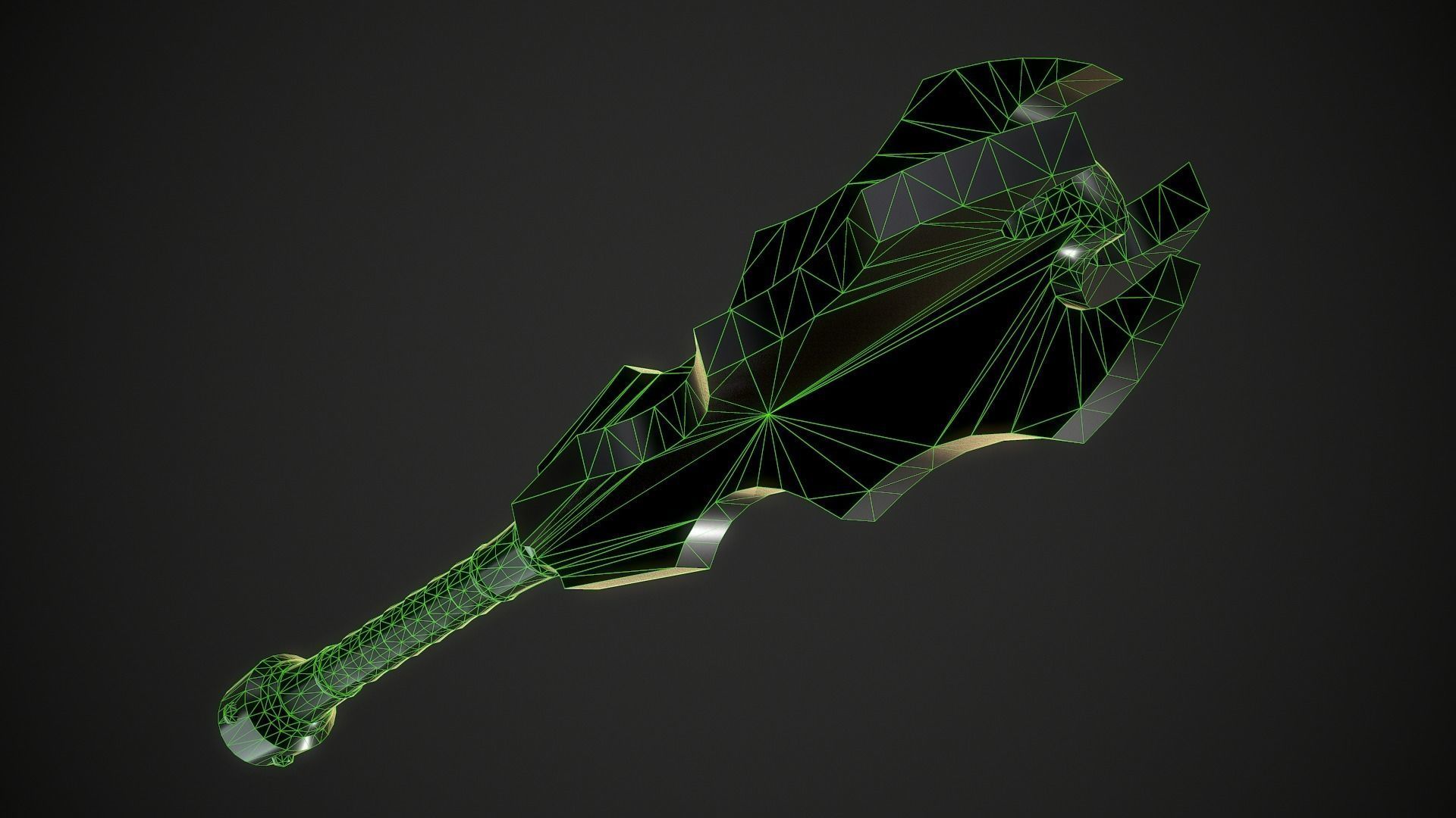 Mace 16 Low-poly 3D model_10