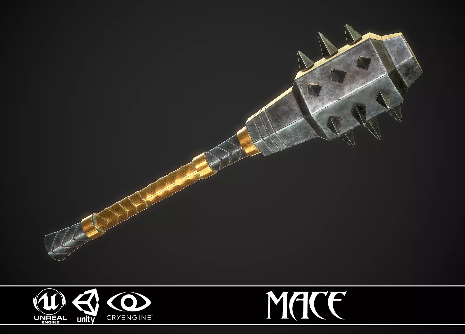 Mace 18 Low-poly 3D model_0