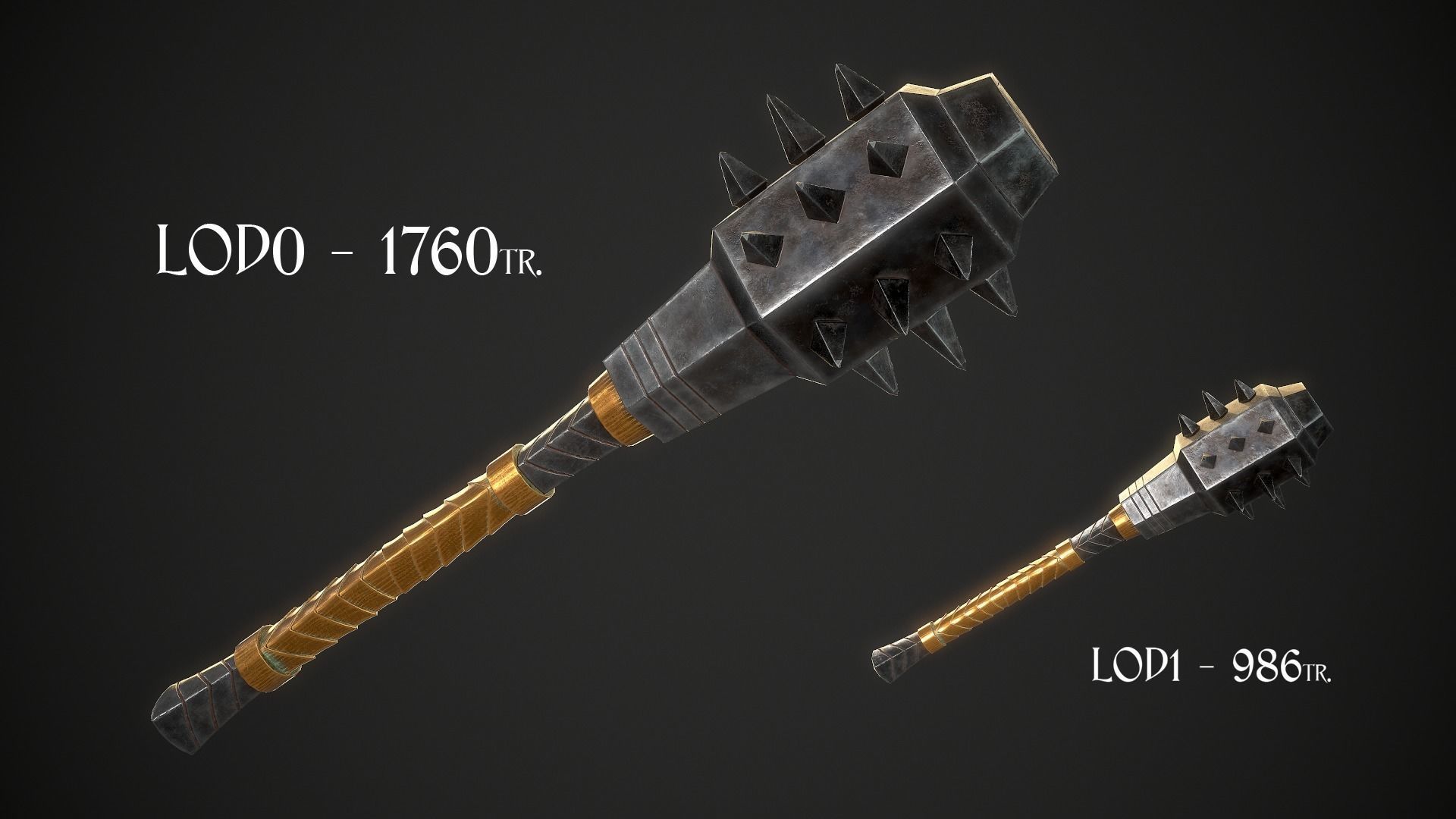 Mace 18 Low-poly 3D model_1