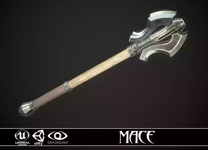 Mace 19 Low-poly 3D model