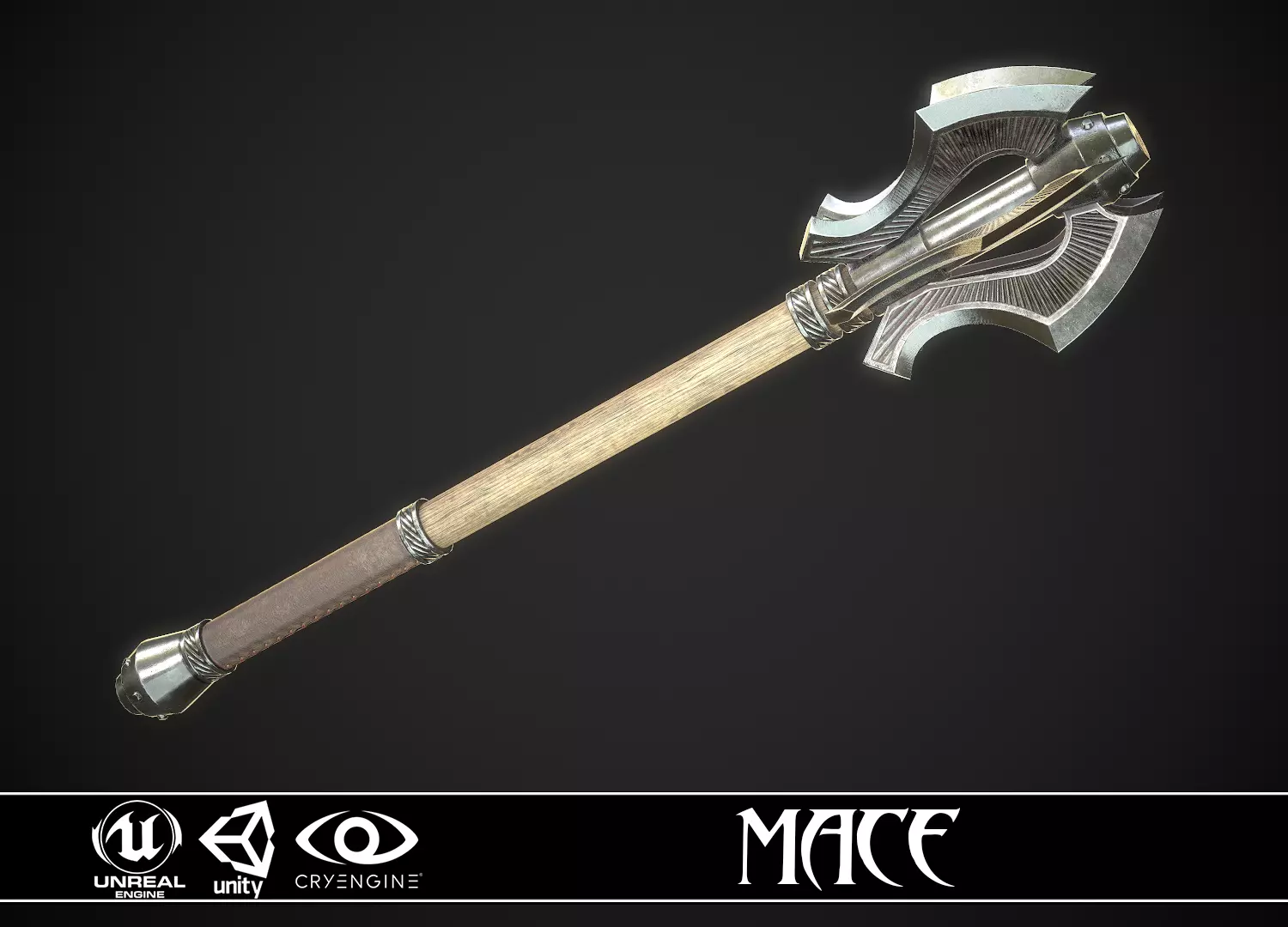 Mace 19 Low-poly 3D model_0