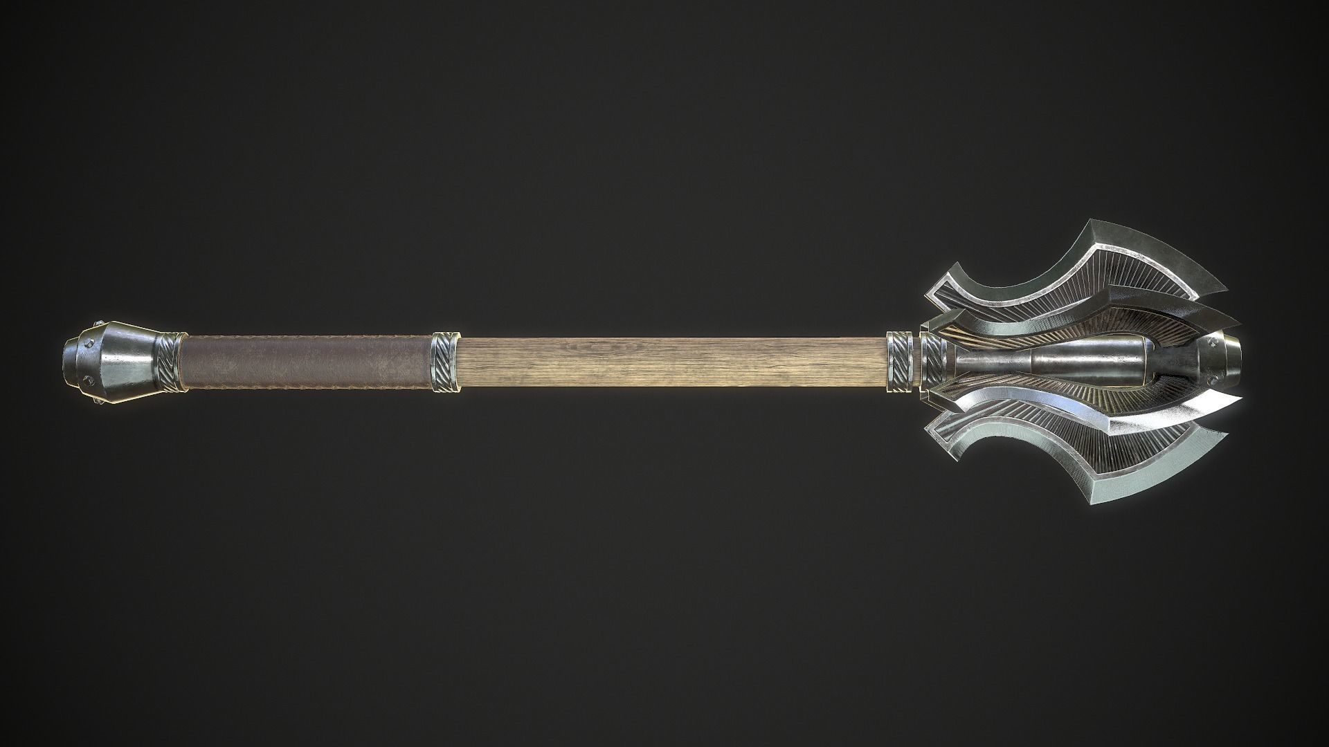Mace 19 Low-poly 3D model_2