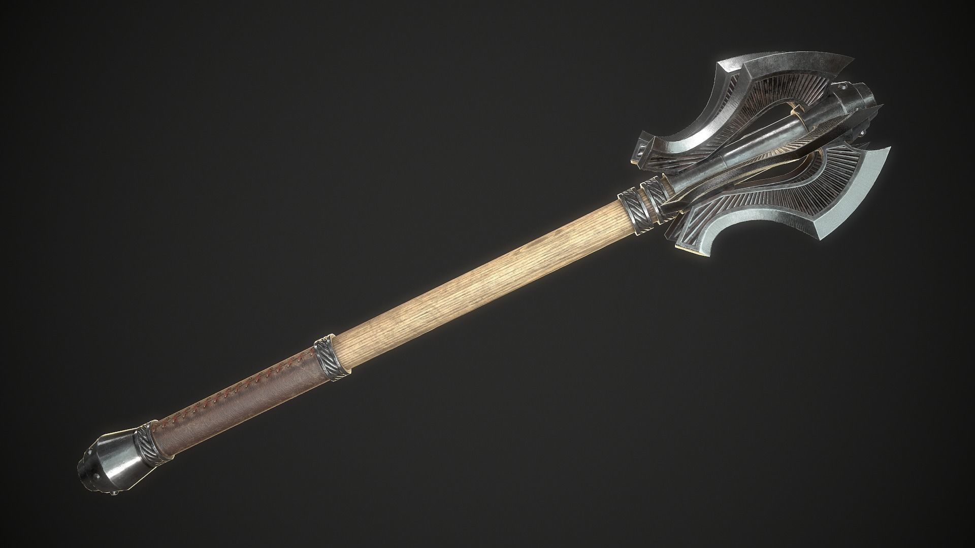 Mace 19 Low-poly 3D model_3