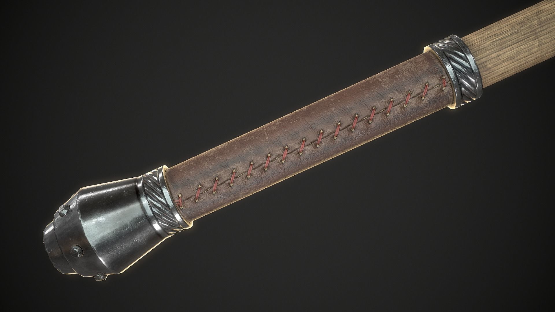 Mace 19 Low-poly 3D model_7