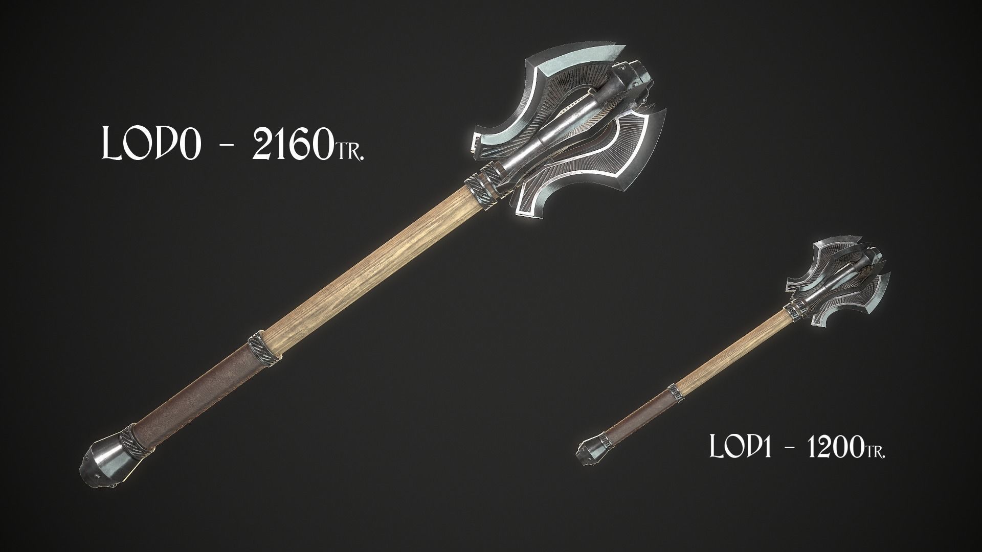 Mace 19 Low-poly 3D model_1