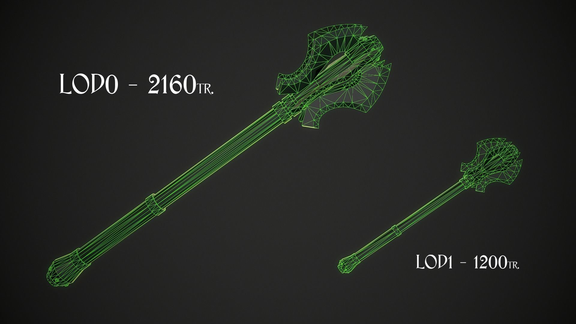 Mace 19 Low-poly 3D model_8