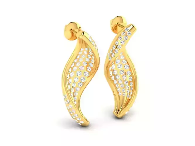 Women earrings 3dm render detail