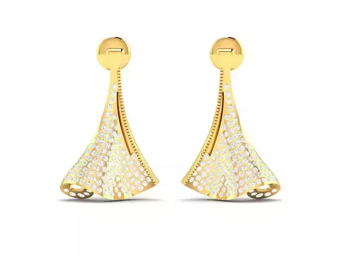 Women earrings 3dm render detail
