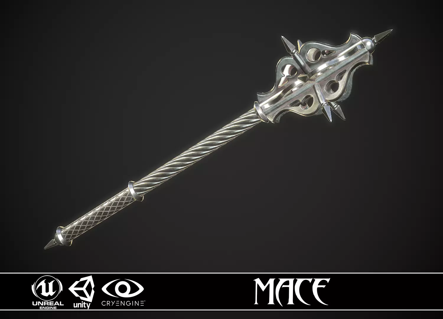 Mace 20 Low-poly 3D model_0