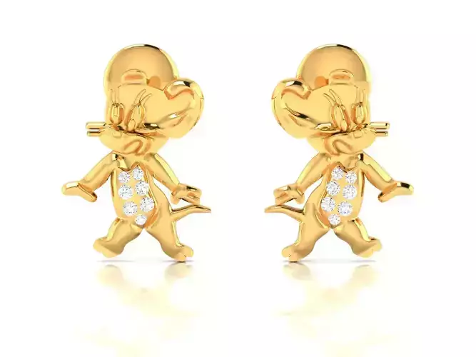Mickey mouse earrings 3dm render detail 3D print model