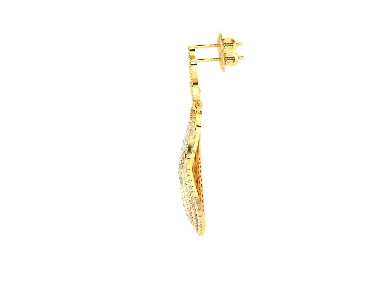 Women earrings 3dm render detail 3D print model_2