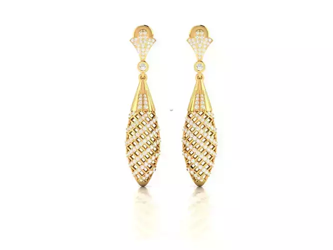 Women earrings 3dm render detail