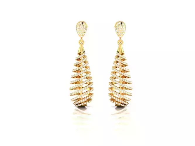 Women earrings 3dm render detail