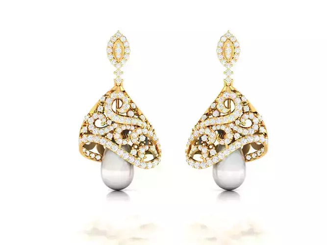 Women earrings 3dm render detail 3D print model