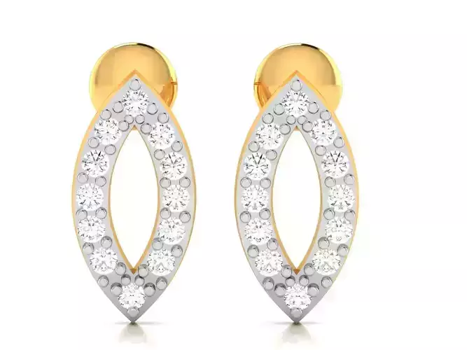 Women earrings 3dm render detail