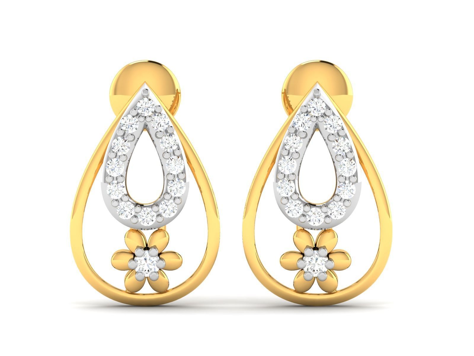 Women earrings 3dm render detail 3D print model_5