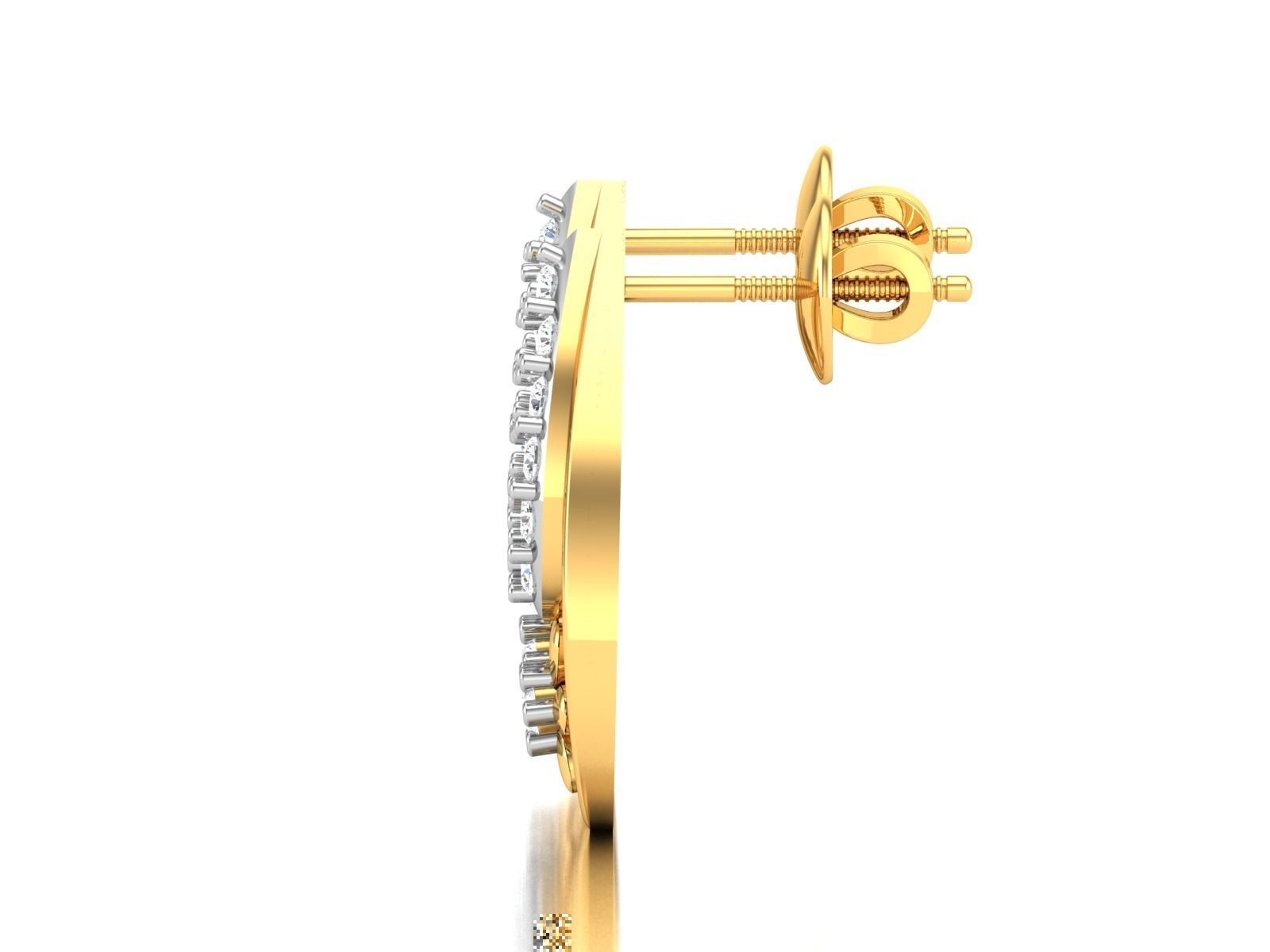 Women earrings 3dm render detail 3D print model_7