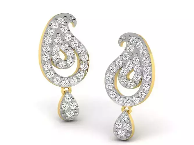 Women earrings 3dm render detail 3D print model