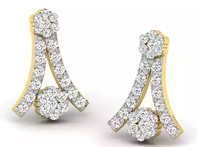 Women earrings 3dm render detail 3D print model