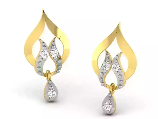 Women earrings 3dm render detail 3D print model